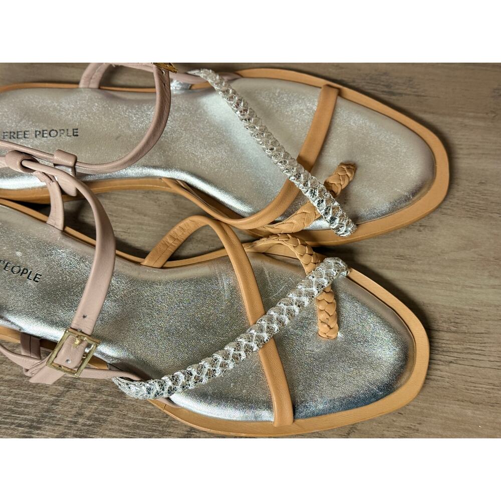 Free People Women's Sunny Days Sandal Silver Size 9 - Picture 5 of 8